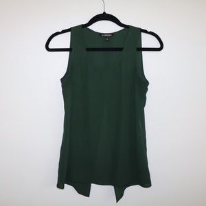 Deep green flowy tank